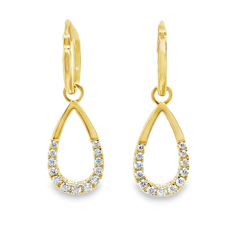 14K YELLOW GOLD DIAMOND EARRINGS  #150-00566