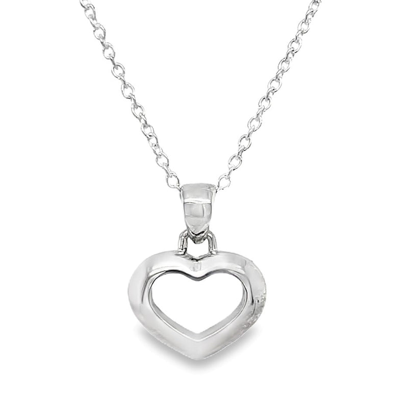 STERLING SILVER HEART NECKLACE  #640-001989