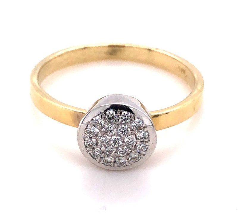 14K WHITE AND YELLOW GOLD DIAMOND RING