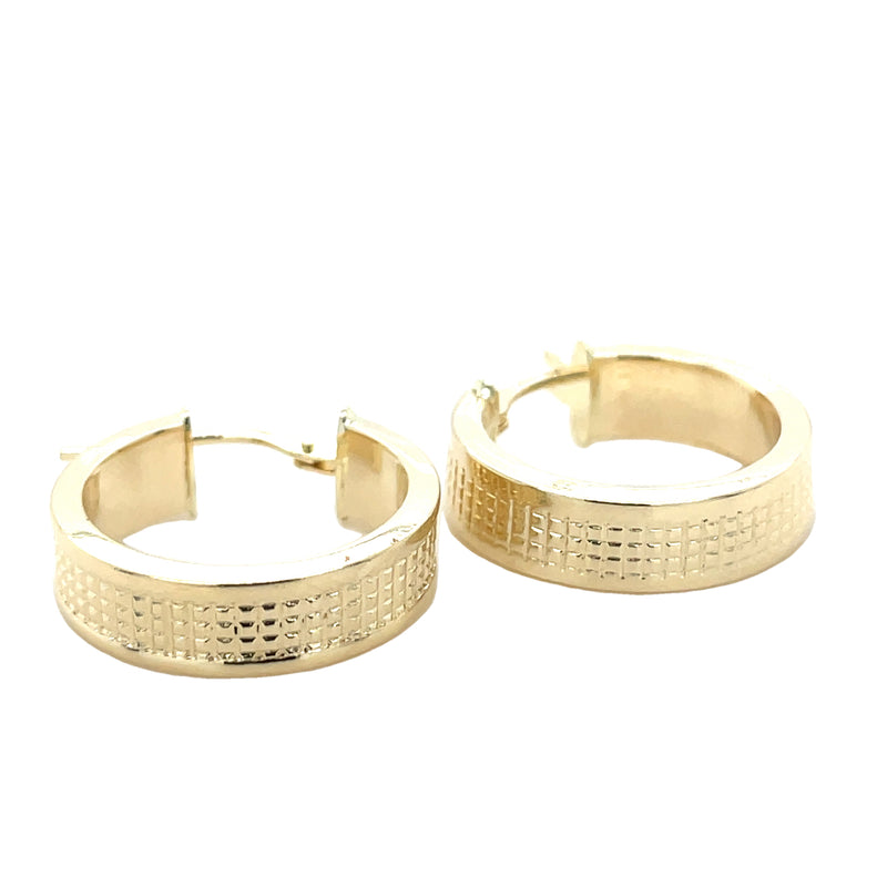 14K YELLOW GOLD HOOP EARRINGS