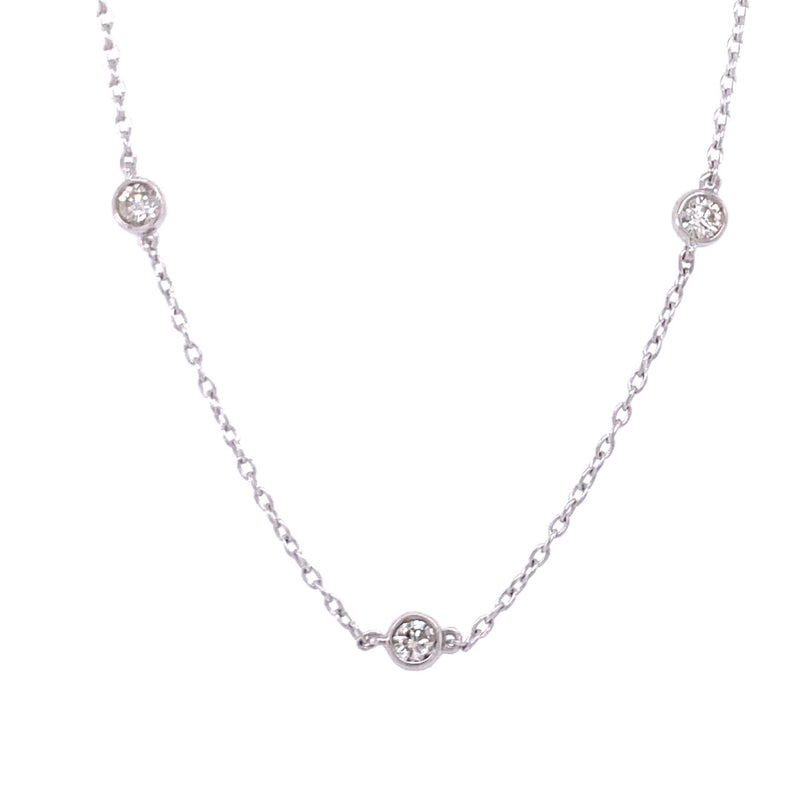 14K WHITE GOLD DIAMOND NECKLACE