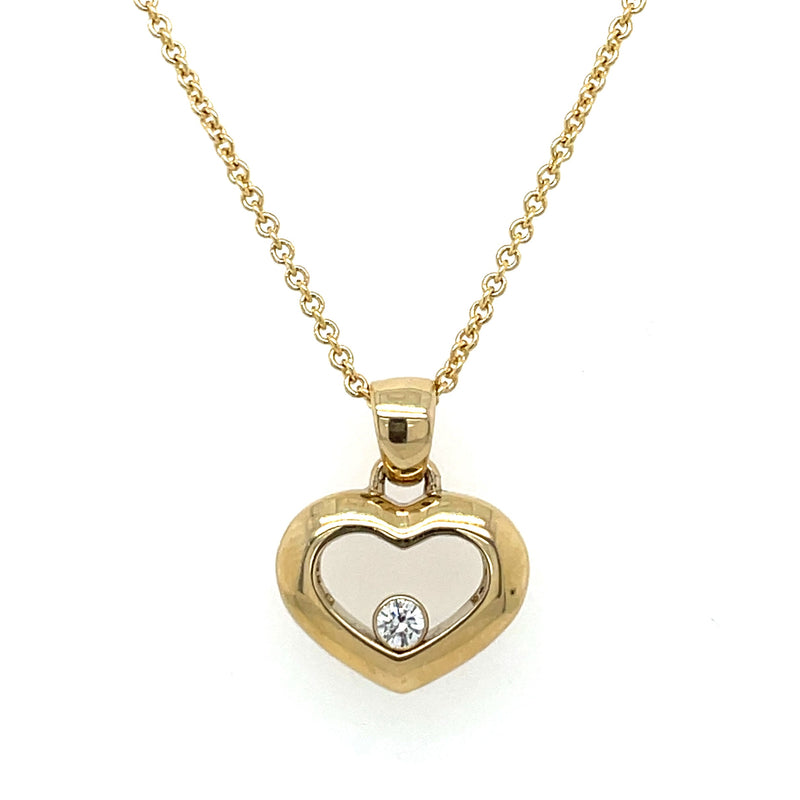 14K YELLOW GOLD HEART NECKLACE