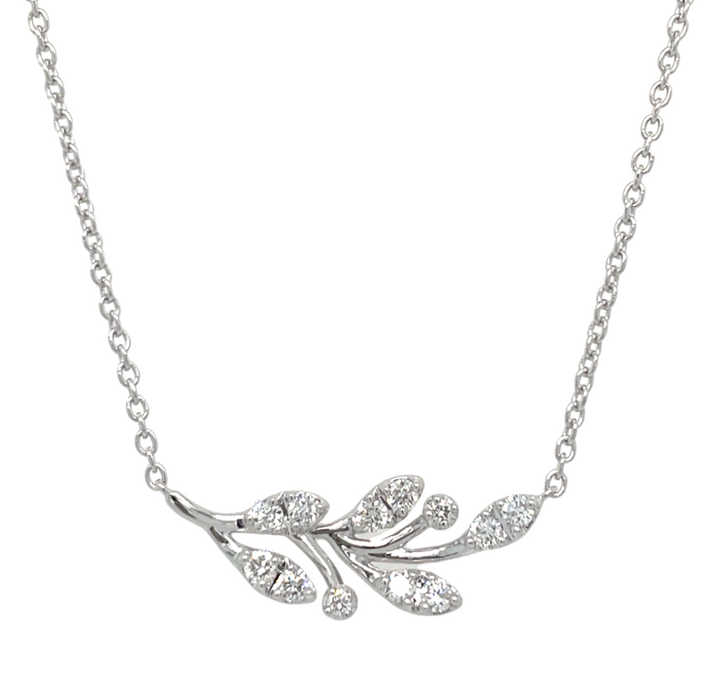 14K WHITE GOLD DIAMOND NECKLACE