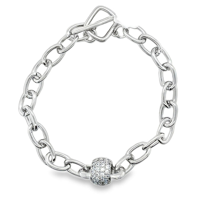 RHODIUM PLATED BRACELET  #807-00785