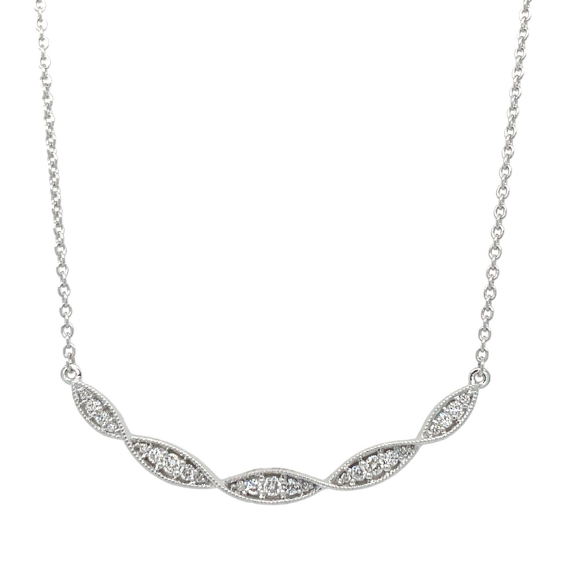 14K WHITE GOLD DIAMOND NECKLACE