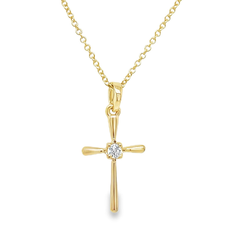 14K YELLOW GOLD DIAMOND NECKLACE