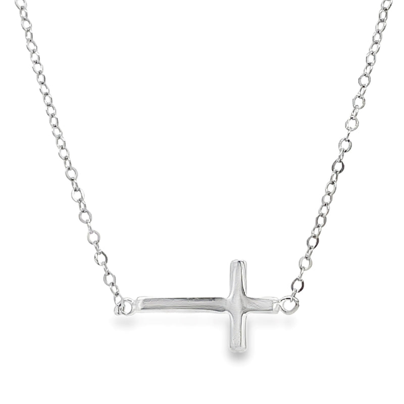 STERLING SILVER CROSS NECKLACE  #640-00134