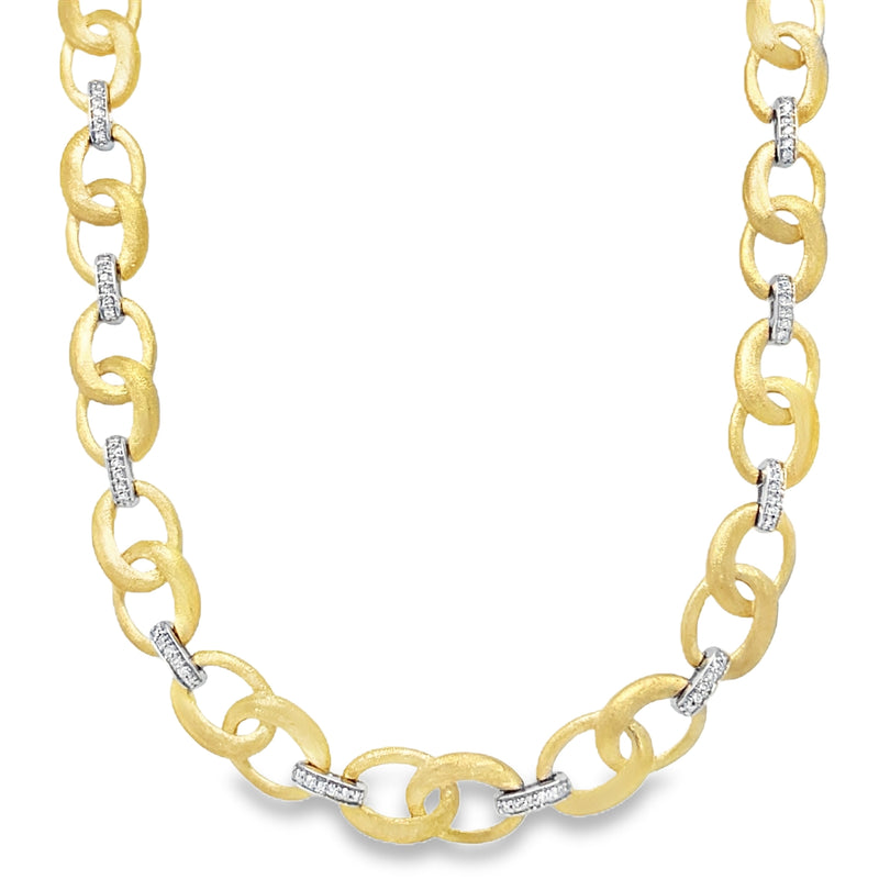 14K YELLOW GOLD DIAMOND NECKLACE  #165-00173