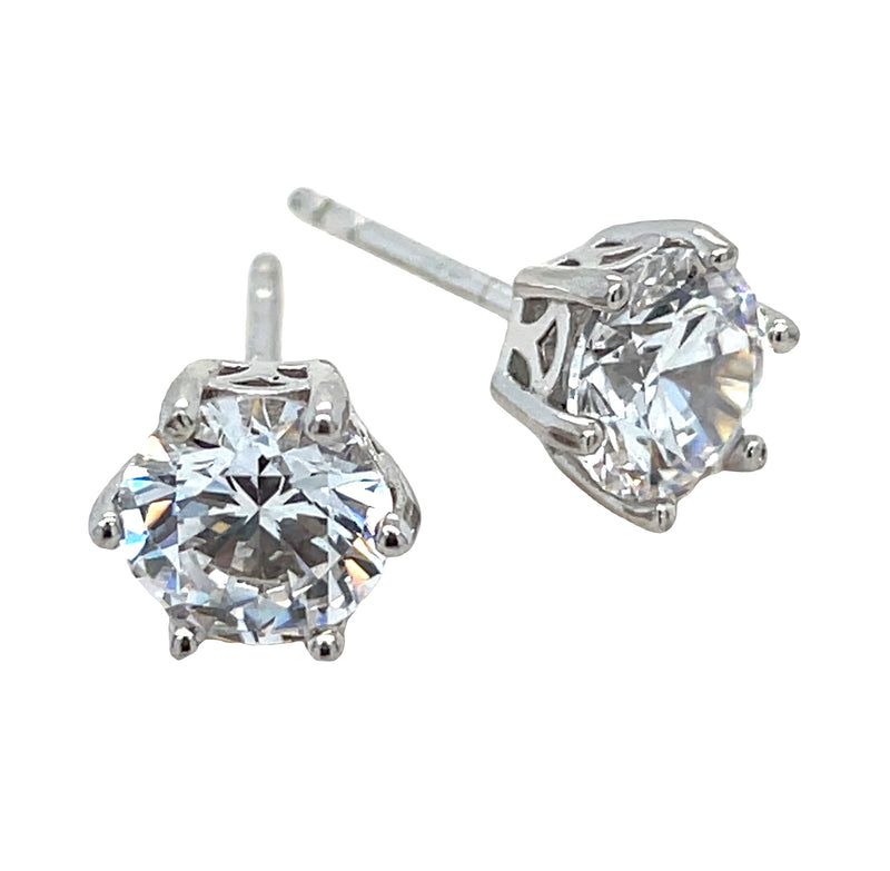 STERLING SILVER CUBIC ZIRCONIA EARRINGS