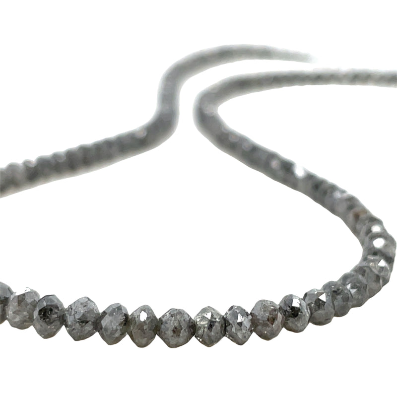 GREY DIAMOND BEADED NECKLACE