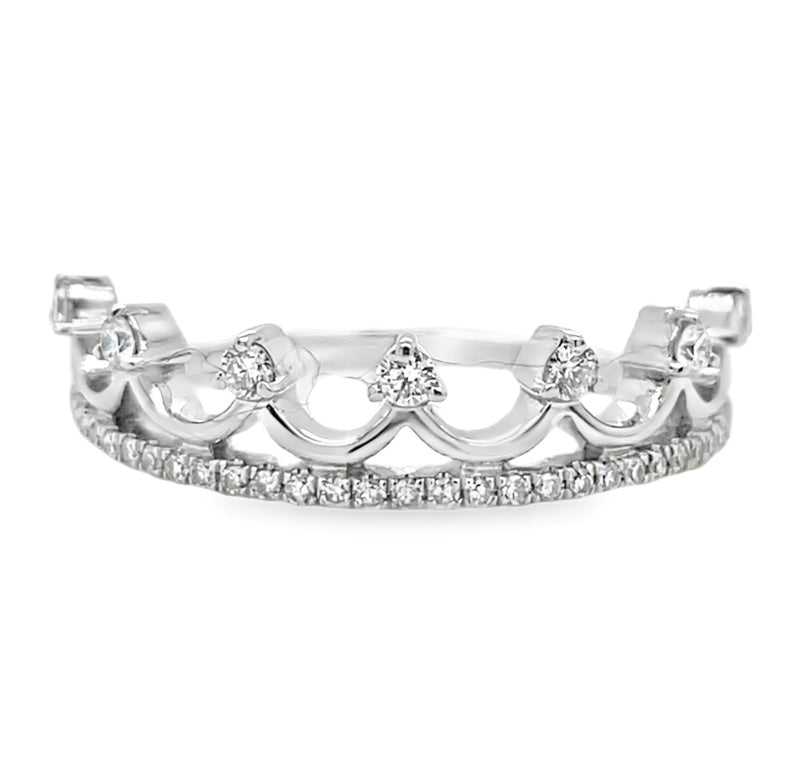 14K WHITE GOLD DIAMOND RING  #130-00082