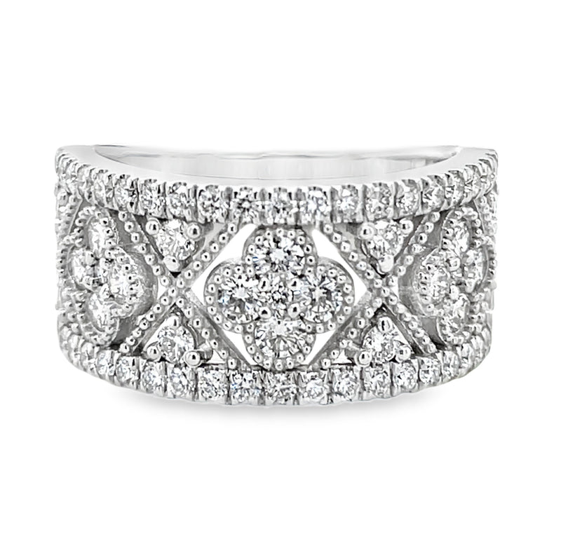 14K WHITE GOLD DIAMOND RING  #130-00241