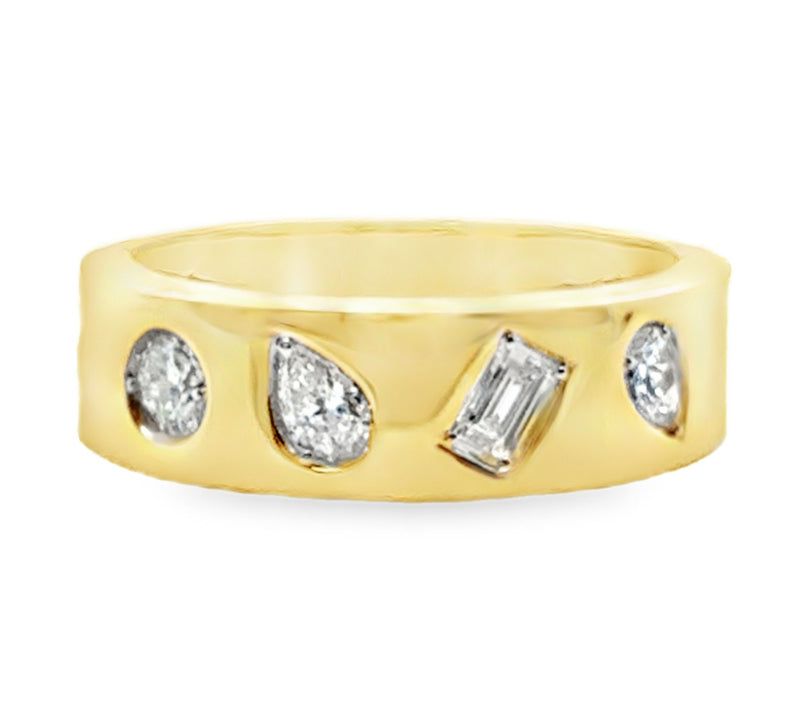 14K YELLOW GOLD DIAMOND RING  #110-00170