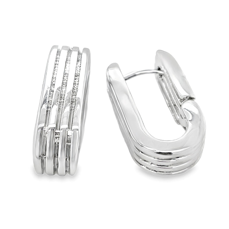 RHODIUM PLATED EARRINGS  #806-00598