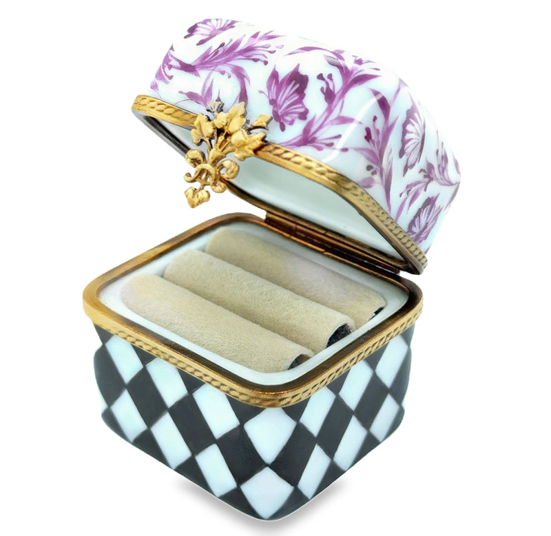 24K GOLD PORCELAIN RING BOX  #700-01617