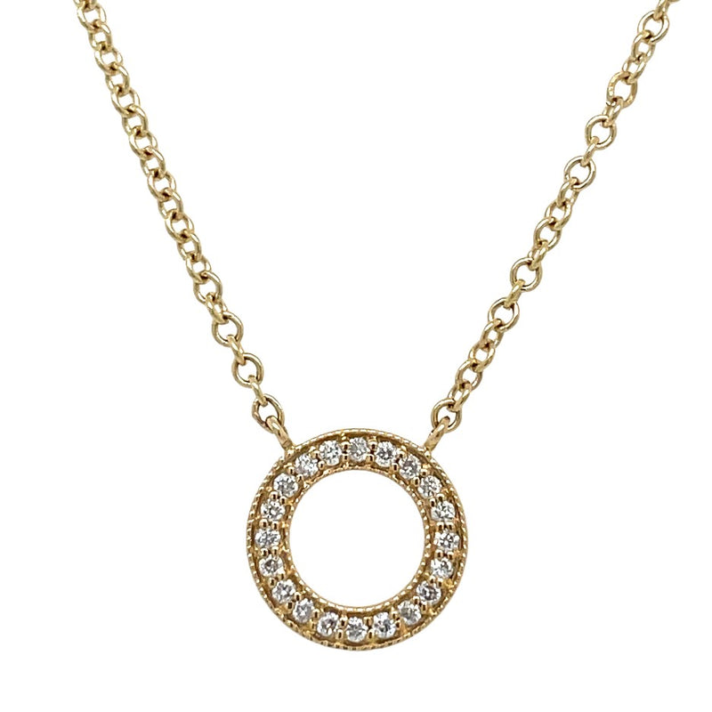 14K YELLOW GOLD DIAMOND NECKLACE