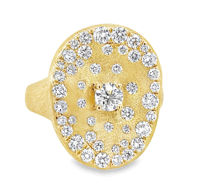 18K YELLOW GOLD DIAMOND RING