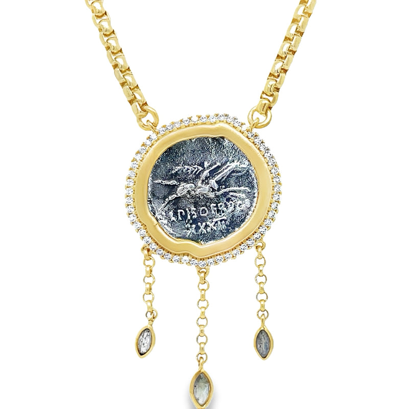 24K GOLD PLATED BRASS NECKLACE  #805-00572