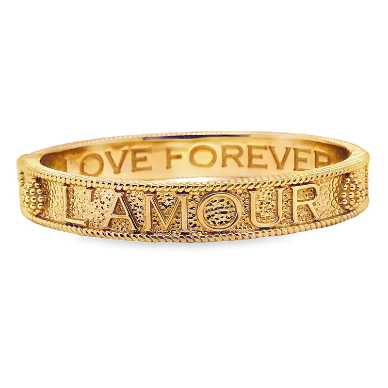 18K YELLOW GOLD PLATED BRASS BRACELET  #807-00596
