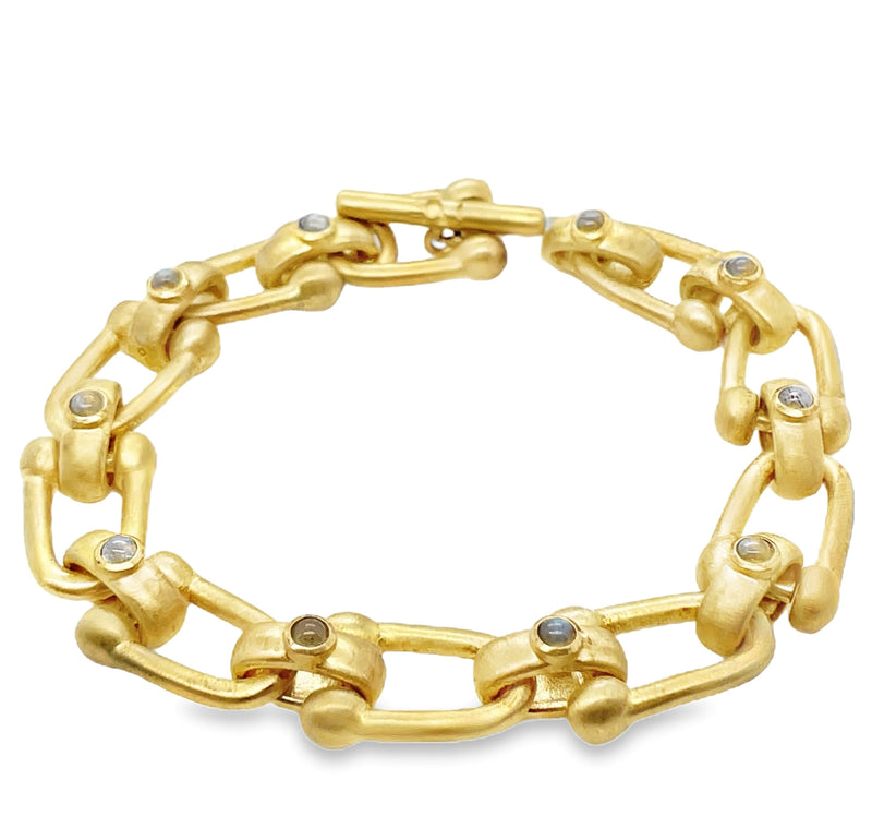24K GOLD PLATED BRASS BRACELET  #807-00488