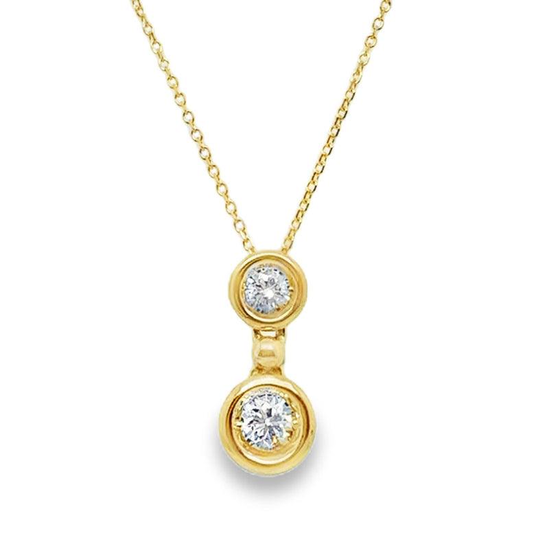 14K YELLOW GOLD DIAMOND NECKLACE  #165-00286