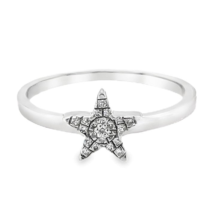 STERLING SILVER STAR RING  #620-00004