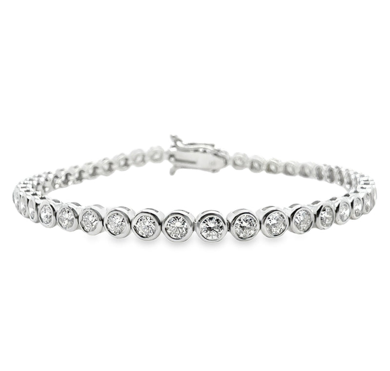 14K WHITE GOLD DIAMOND BRACELET  #170-00194
