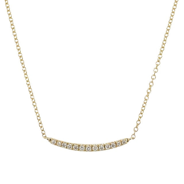 14K YELLOW GOLD DIAMOND NECKLACE