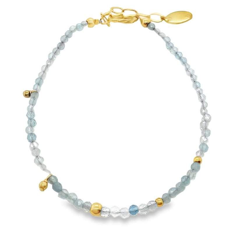 AQUAMARINE BEADED BRACELET  #807-00861