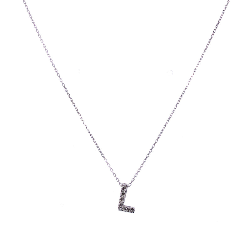 14K WHITE GOLD DIAMOND NECKLACE