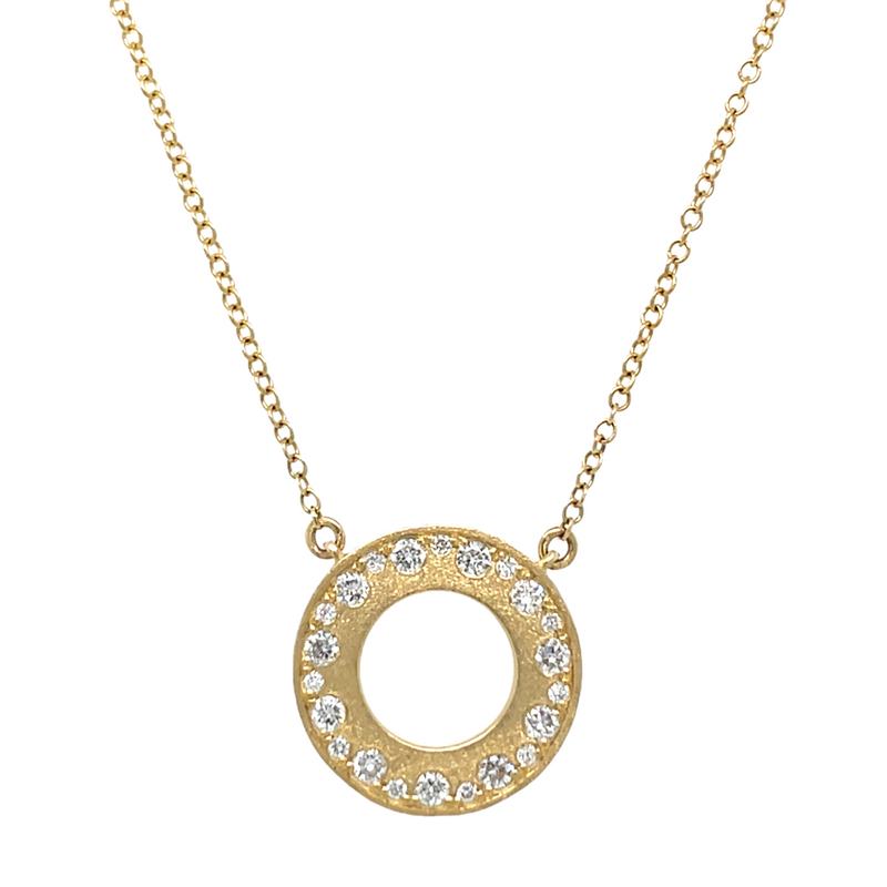 14K YELLOW GOLD DIAMOND NECKLACE