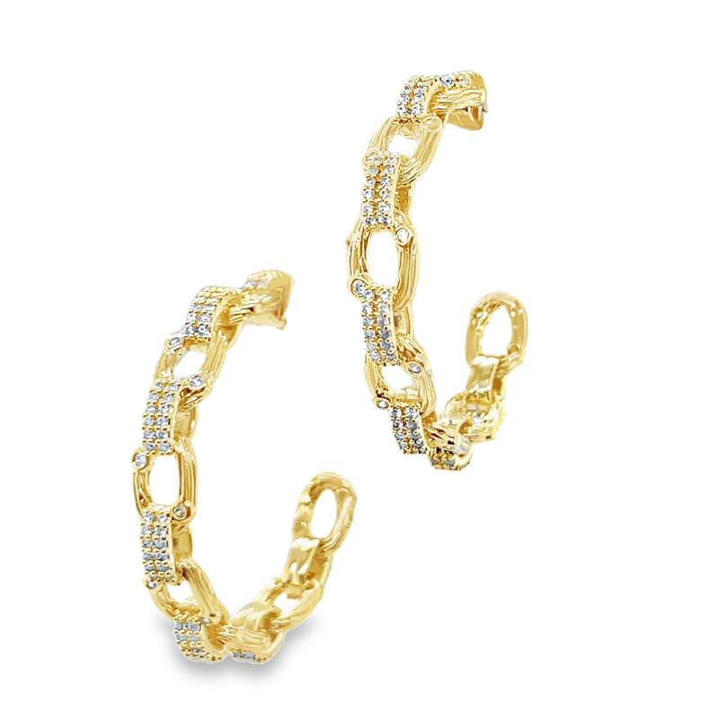 YELLOW GOLD PLATED EARRINGS   #806-00657