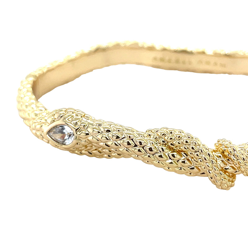 YELLOW GOLD PLATED MIXED METAL BRACELET