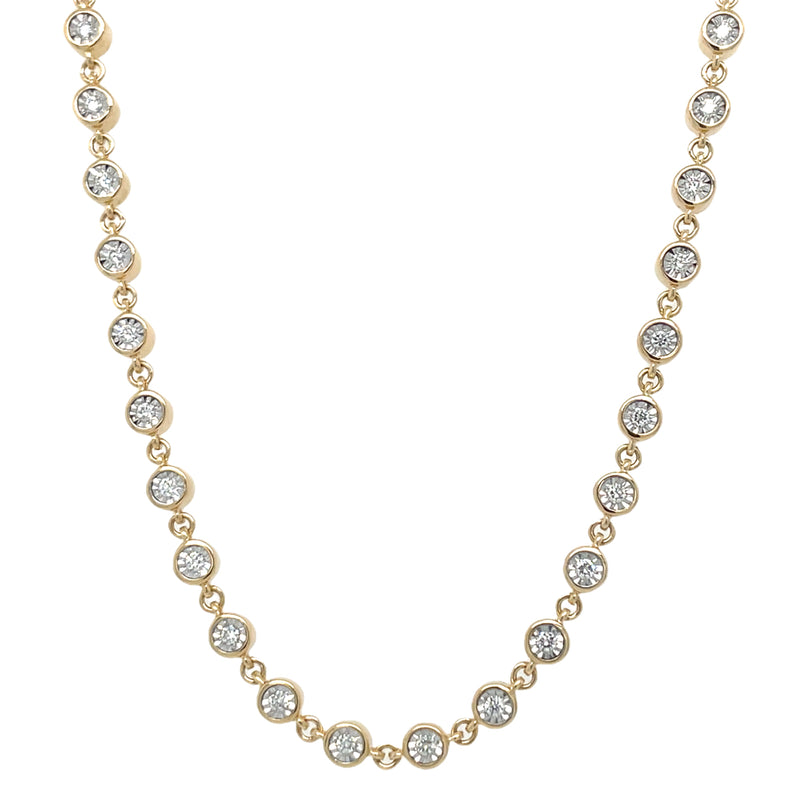 14K YELLOW DIAMOND NECKLACE