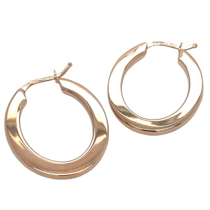 14K ROSE GOLD HOOP EARRINGS