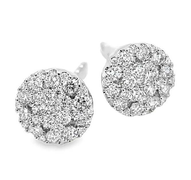 14K WHITE GOLD DIAMOND EARRINGS  #150-00378