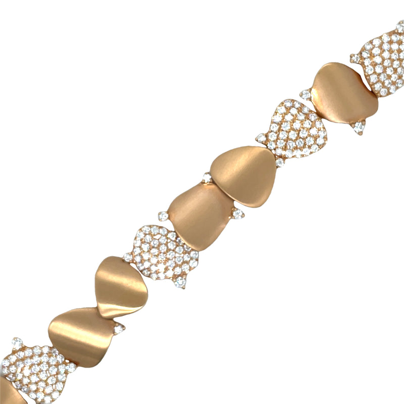 18K ROSE GOLD DIAMOND BRACELET  #170-00022