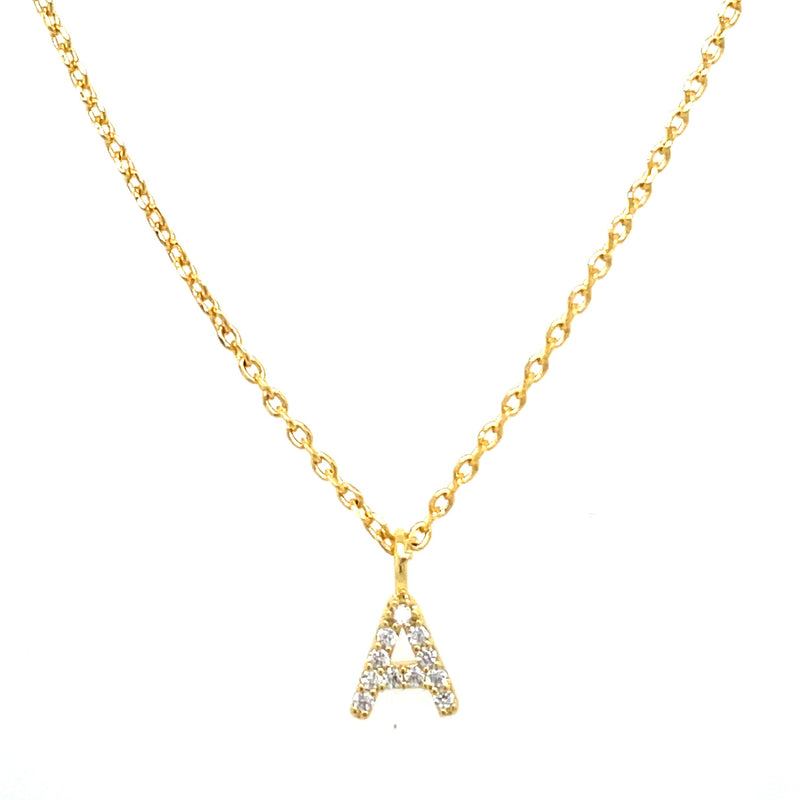 GOLD PLATED INITIAL NECKLACE