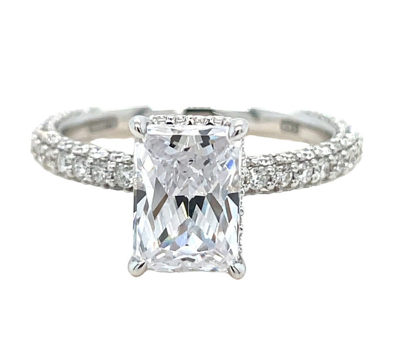 14K WHITE GOLD DIAMOND SEMI MOUNT  #140-00037