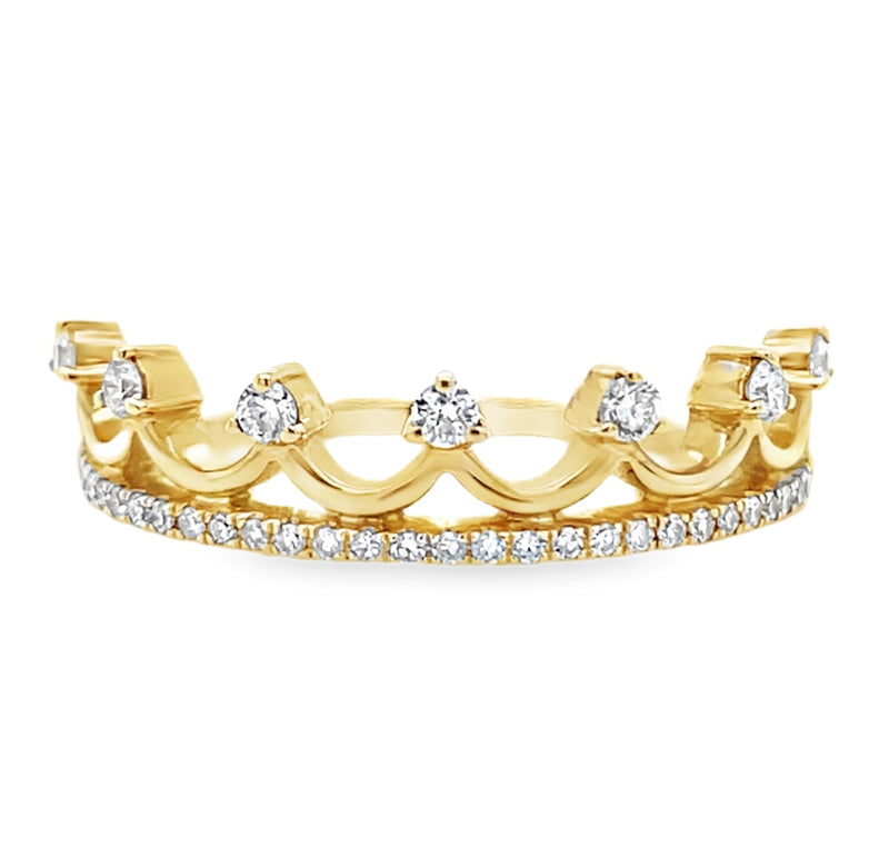14K YELLOW GOLD DIAMOND RING  #130-00034