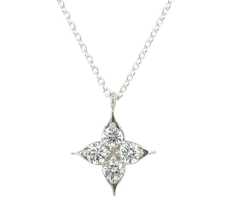 STERLING SILVER DIAMOND NECKLACE