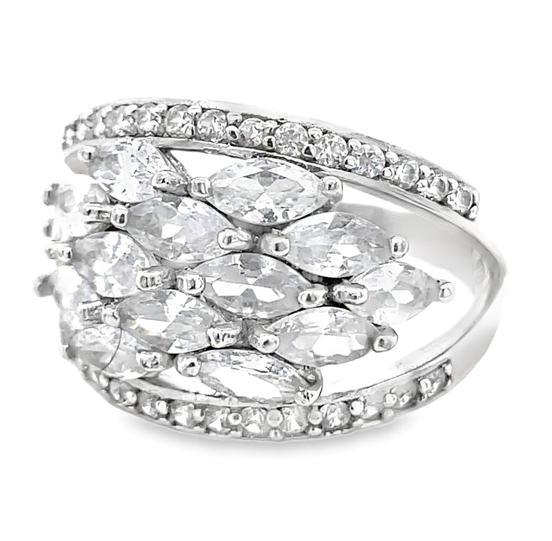STERLING SILVER CUBIC ZIRCONIA RING  #200-00243