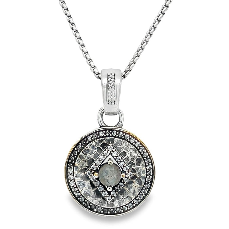 SILVER PLATED BRASS NECKLACE  #805-00584