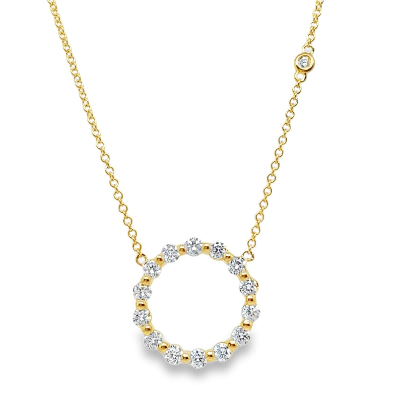 14K YELLOW GOLD IAMOND NECKLACE  #165-00289
