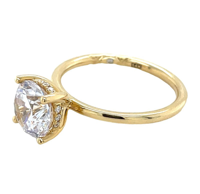 14K YELLOW GOLD SEMI MOUNT RING