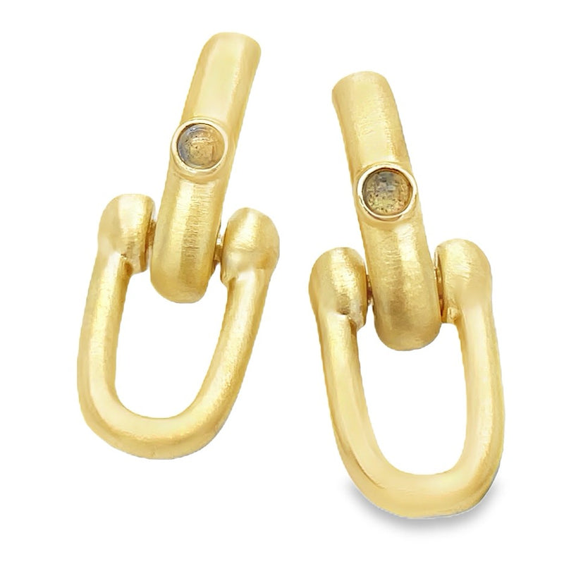 24K GOLD PLATED BRASS EARRINGS  #806-00495