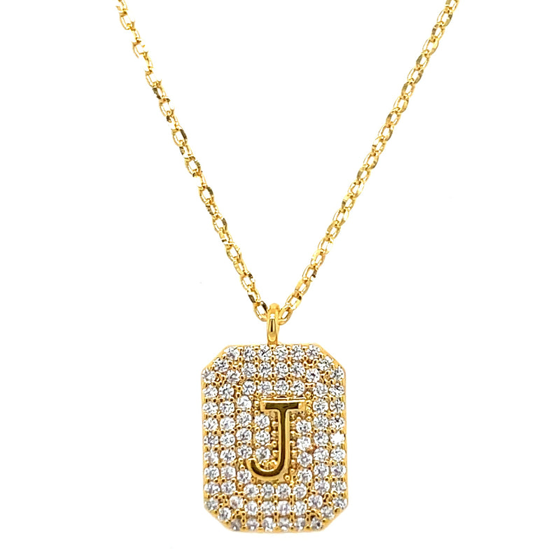 GOLD PLATED INITIAL NECKLACE