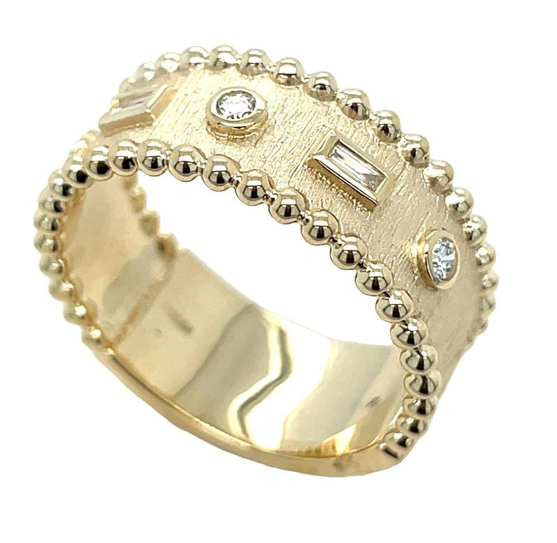 14K YELLOW GOLD DIAMOND RING