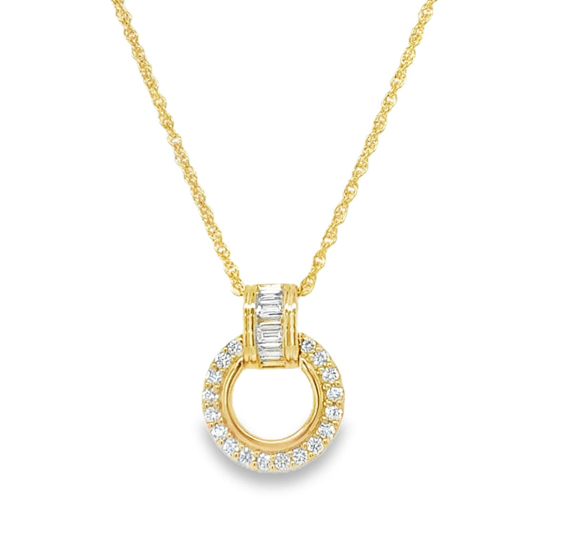 14K YELLOW GOLD DIAMOND NECKLACE  #165-00279