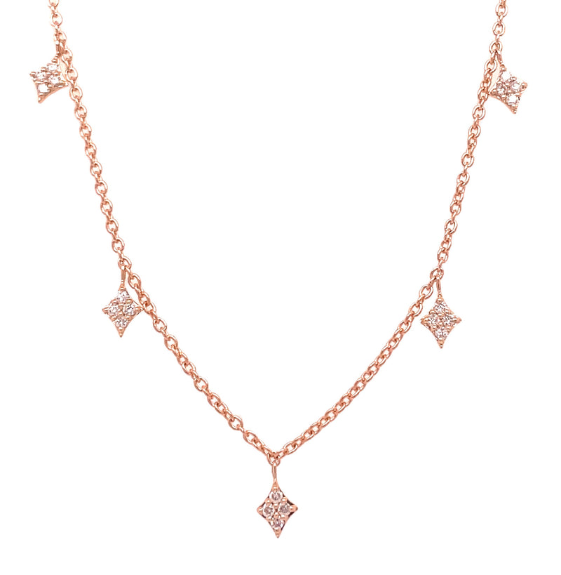 14K ROSE GOLD DIAMOND NECKLACE